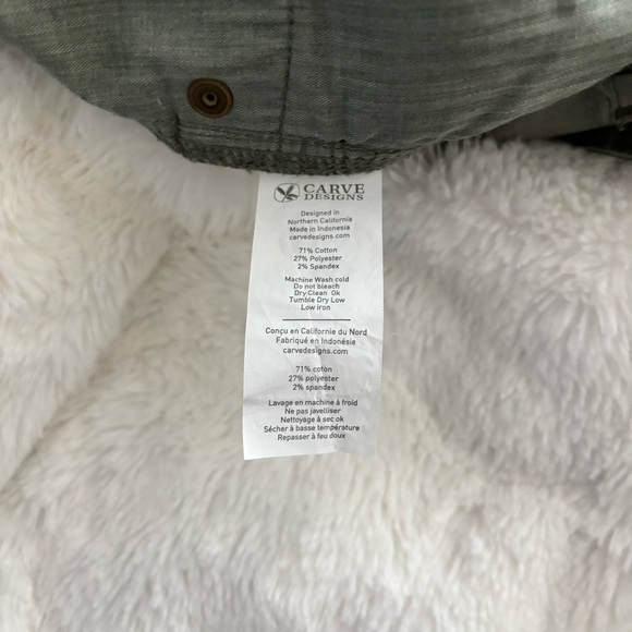 Carve Designs Oahu Corduroy Cut Off Shorts Size 6 Green Beach Vacation Casual - Picture 9 of 9